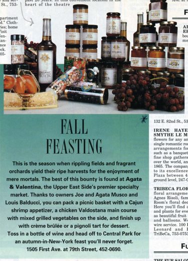 Press clipping: Fall Feasting