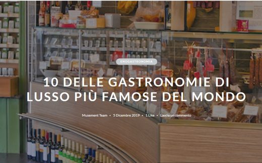 Press clipping: 10 of the Most Famous Luxury Delis in the World — Musement Blog